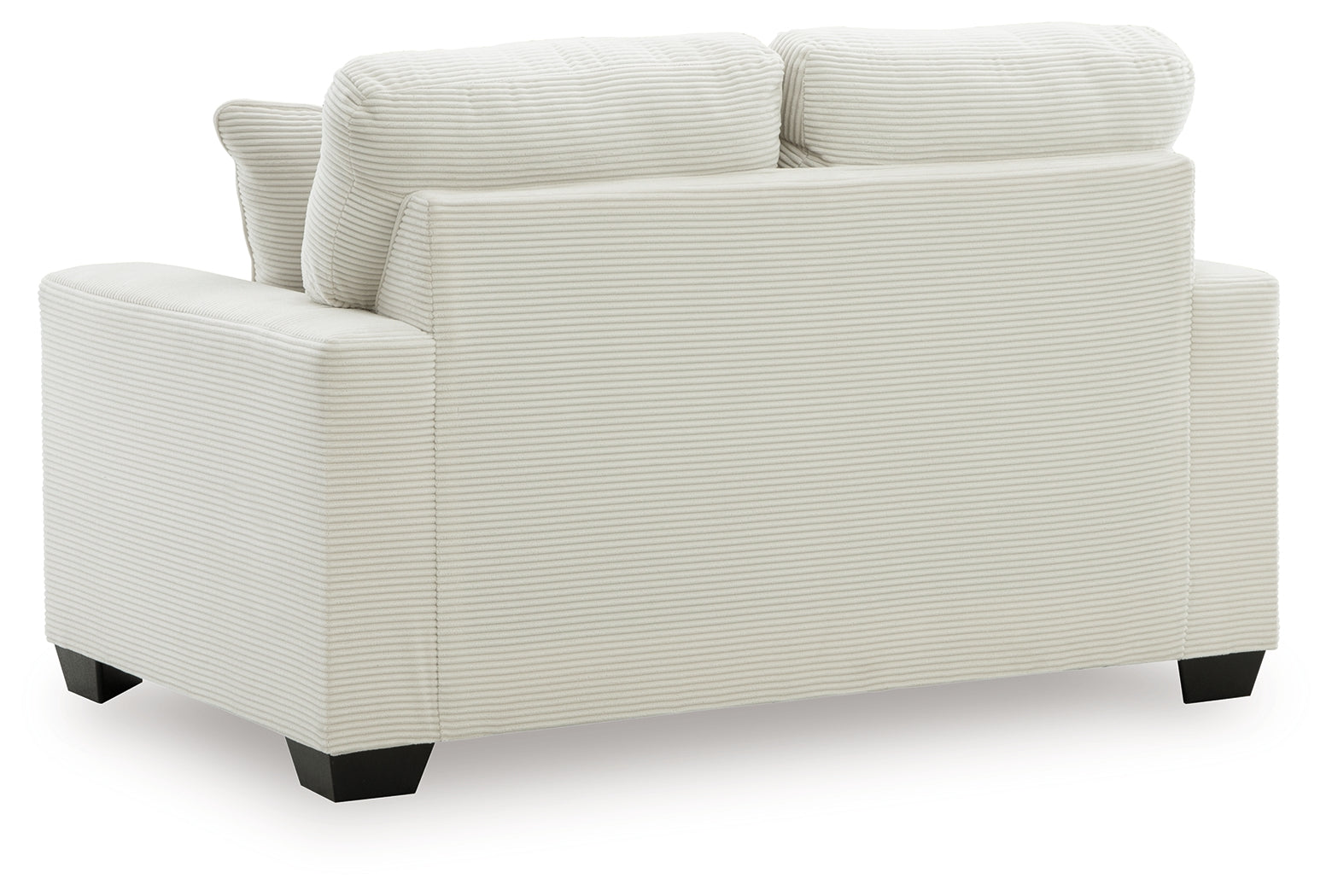 Greenbriar Ivory Velvet Loveseat rear view