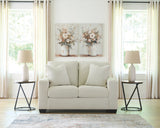 back view of Greenbriar Ivory Sofa and Loveseat