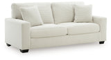 detailed view highlighting stitching on Greenbriar Ivory upholstery