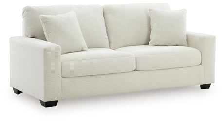 detailed view highlighting stitching on Greenbriar Ivory upholstery