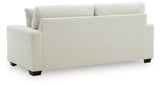 Greenbriar Ivory Velvet Sofa back view