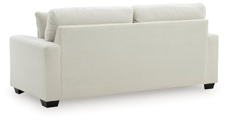 Greenbriar Ivory Velvet Sofa back view