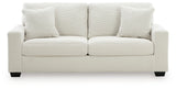 Greenbriar Ivory Velvet Sofa detailed close-up