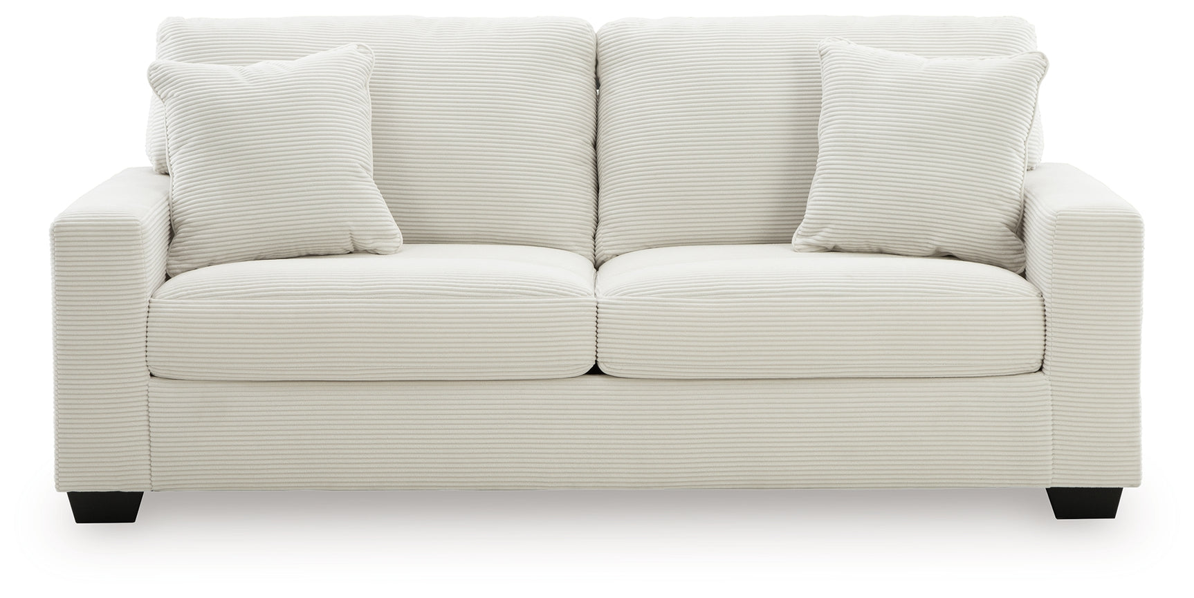 Greenbriar Ivory Velvet Sofa detailed close-up