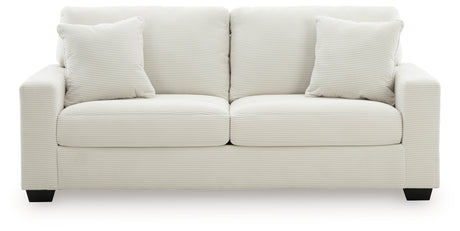 head-on front view of Greenbriar Ivory Sofa