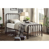 Full view of Larkspur Dark Bronze Twin Bed in room setting
