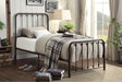 Larkspur Dark Bronze Metal Twin Platform Bed full setup
