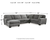 Main view of Birkdale Court Gray Chenille Sectional Sofa with Chaise