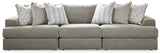 Avaliyah Ash 3-Piece Sectional with Ottoman — product image 3