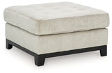 Maxon Place Stone Oversized Accent Ottoman head on view