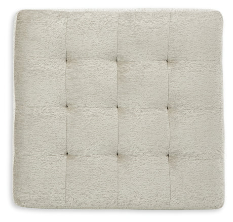 Maxon Place Stone Oversized Accent Ottoman detail of tufted cushion