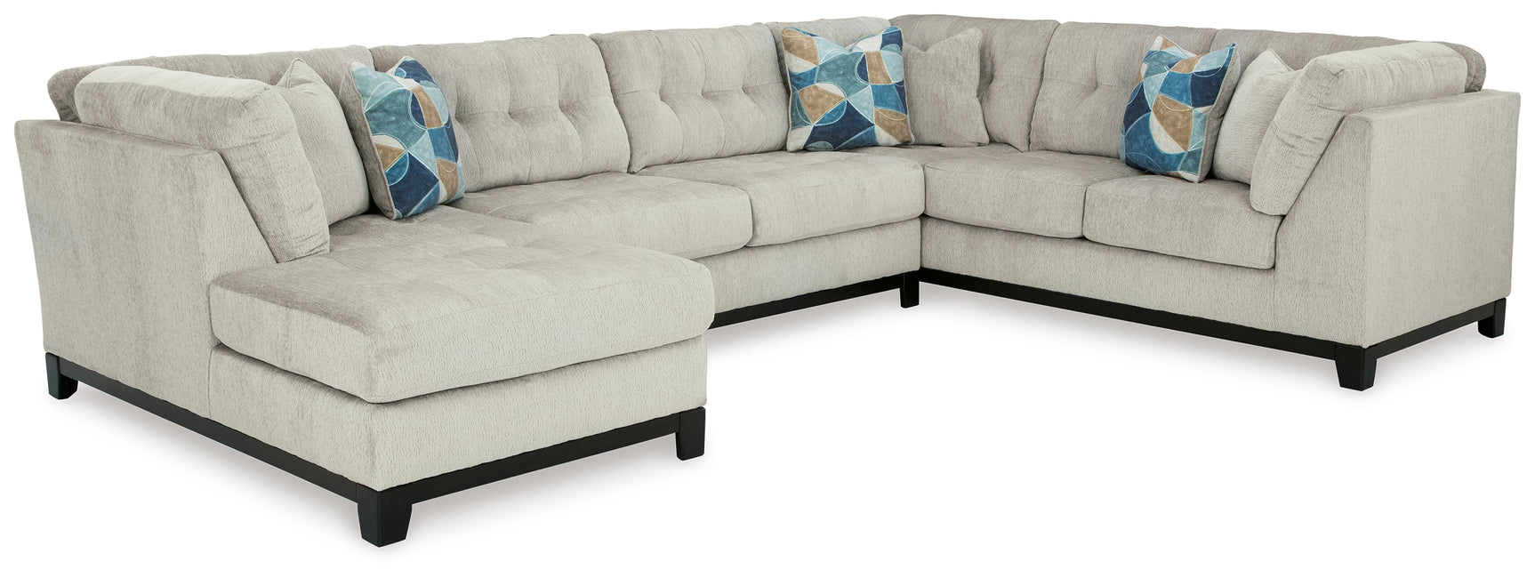 room view of Maxon Place Stone 3-Piece Sectional With Chaise sectional sofa