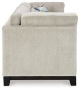 Maxon Place Stone Chenille Sofa fabric detail close-up
