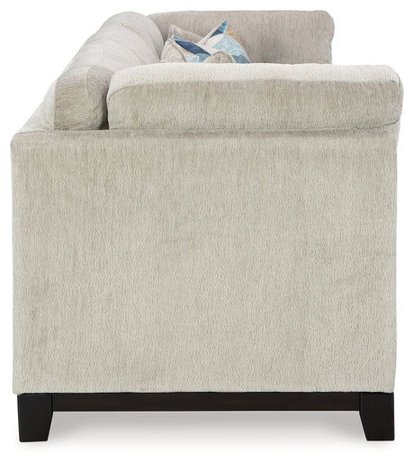 Maxon Place Stone Chenille Sofa fabric detail close-up