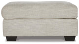 Vayda Pebble Chenille Ottoman side view