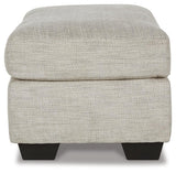 Vayda Pebble Chenille Ottoman top view