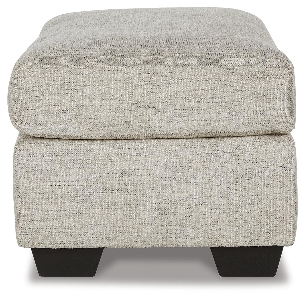 Vayda Pebble Chenille Ottoman top view