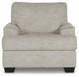 side view of Vayda Pebble ottoman