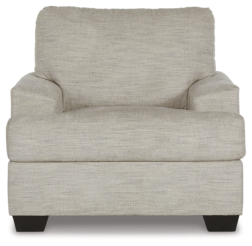 side view of Vayda Pebble ottoman