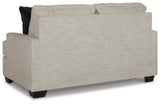 Vayda Pebble Chenille Loveseat rear view