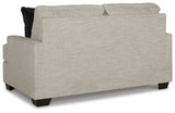 Vayda Pebble Sofa and Loveseat back view