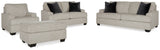 side view of Vayda Pebble sofa from the 4-piece set