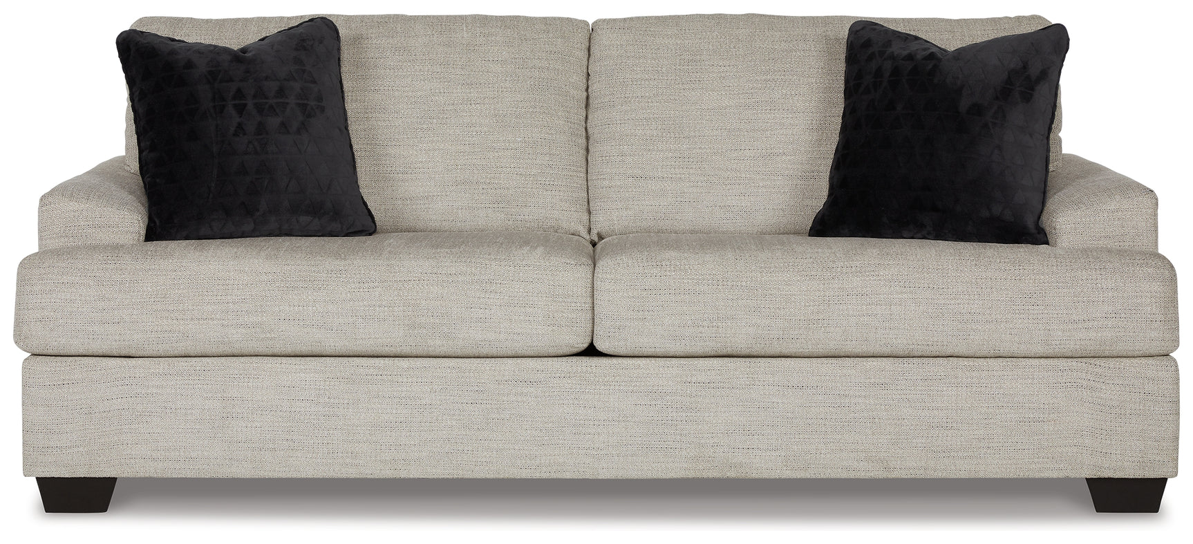 Vayda Pebble Sofa and Loveseat head-on side view