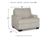 Vayda Pebble Chair and Ottoman seating set