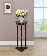 Round Green Marble Top Plant Stand 3315 - Ella Furniture