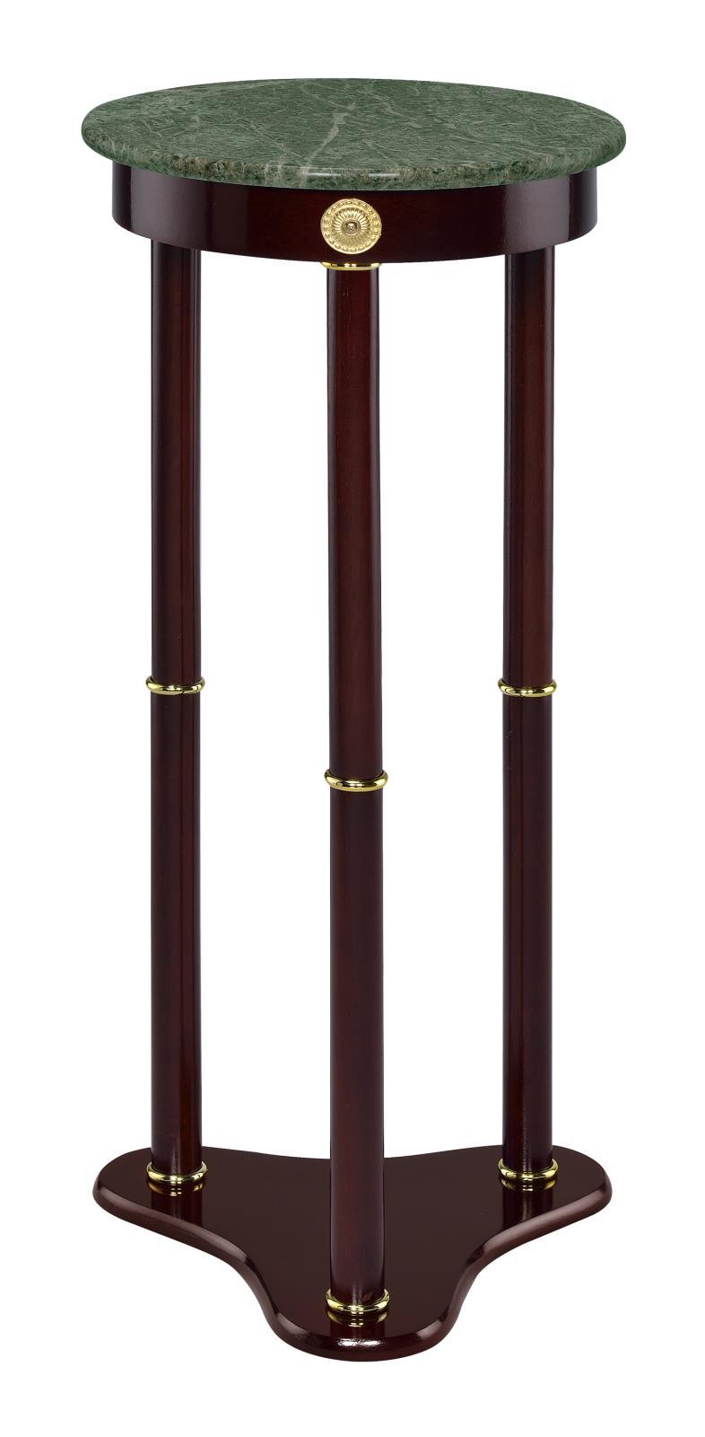 Round Green Marble Top Plant Stand 3315 - Ella Furniture