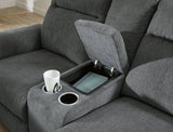 Barnsana loveseat console detail close-up