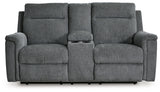 Loveseat reclined and upright positions