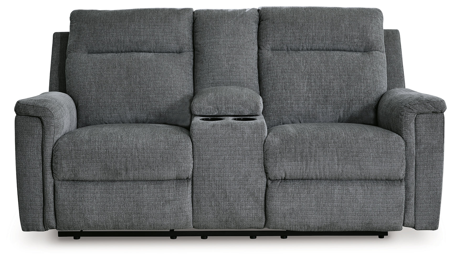 Loveseat reclined and upright positions