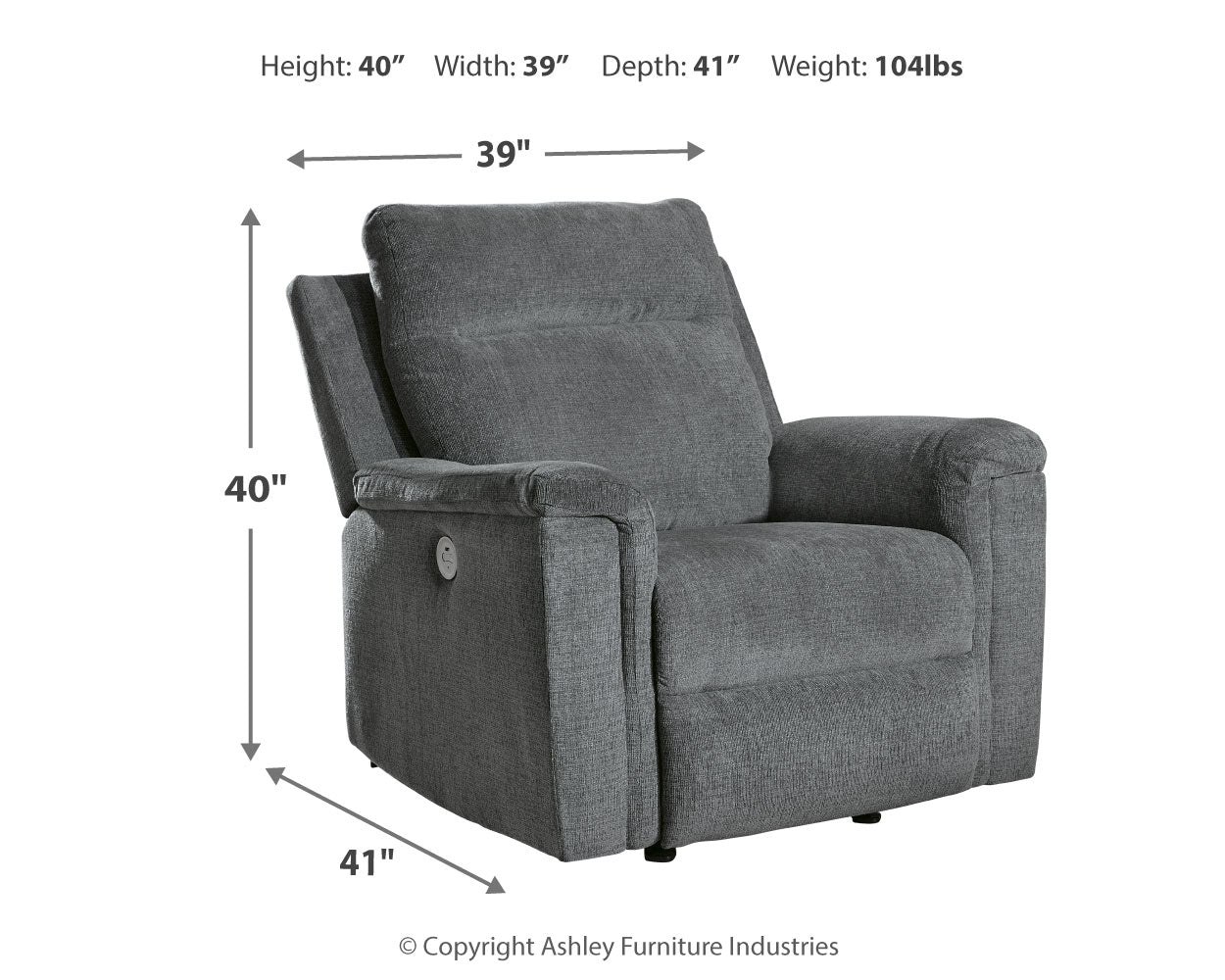 Barnsana Gravel power reclining sofa, loveseat, and recliner set