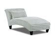 Behold Grady Gray Upholstered Chaise Lounge angled front view
