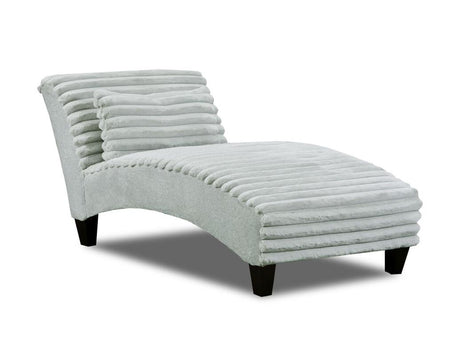 Behold Grady Gray Upholstered Chaise Lounge angled front view