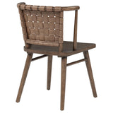Tallis Brown Woven Leatherette Back Dining Side Chair Set of 2 — product image 8