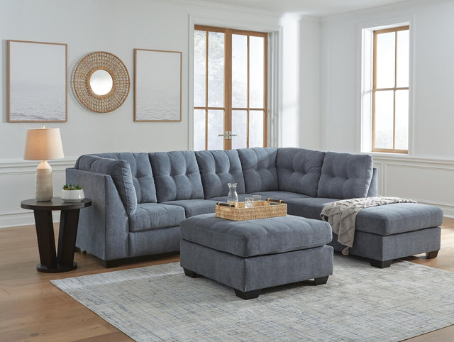 Marleton Denim 2-Piece Sectional with Ottoman — product view