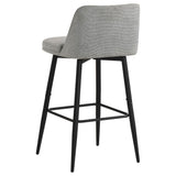 Mellor Fabric Upholstered Swivel Bar Chair Grey (Set of 2) — product image 6