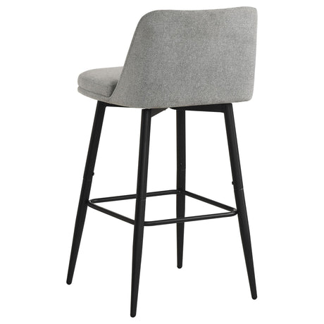 Mellor Fabric Upholstered Swivel Bar Chair Grey (Set of 2) — product image 6