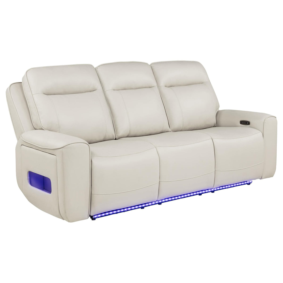 Rojas 2-Piece Dual Power Reclining Sofa Set with Drop-Down Console Greige — product image 3