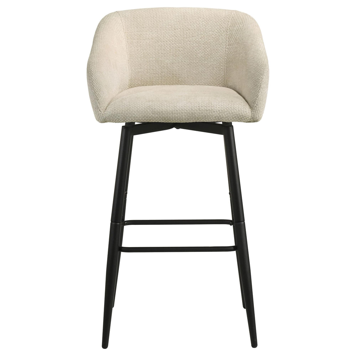 Rainer Fabric Upholstered Swivel Bar Chair Cream Set of 2 — product image 3