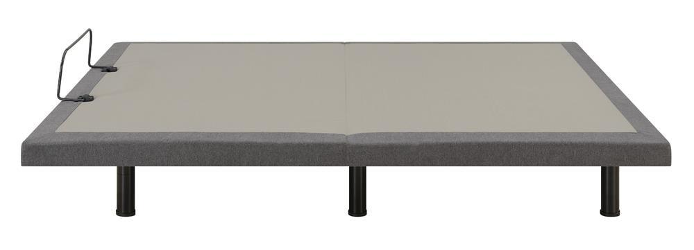 Raised bed base showing under-bed storage space
