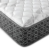 Side view of Hayes Queen Firm Tight Top Hybrid Mattress showing quilted firm foam layer