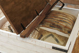 Wystfield White/Brown Coffee Table with 1 End Table — detail view