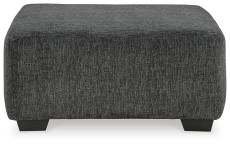 Top view of Biddeford shadow velvet oversized accent ottoman