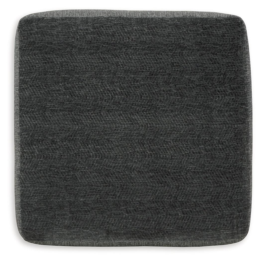 Biddeford shadow velvet oversized accent ottoman detail of velvet fabric texture