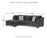 Biddeford Shadow 2-Piece Sectional with Ottoman - image 7