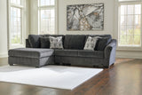 Close-up detail of Biddeford Ebony Velvet sectional velvet fabric