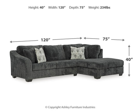 Detailed view of sectional seat cushions